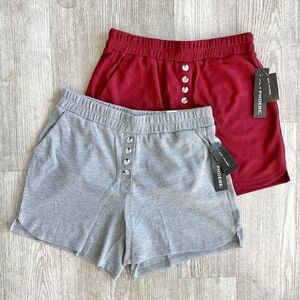Thermal Shorts Homebody Comfy Sleepwear Shorts Set of 2 Medium Red Grey